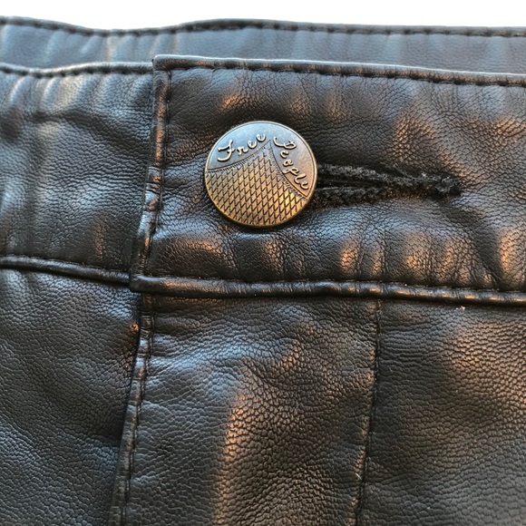 Free People Studded Rocker  Vegan Leather Shorts 2 - Picture 4 of 10